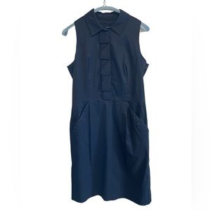 EUC Ann Taylor Sleeveless Black Dress with Pockets 6P